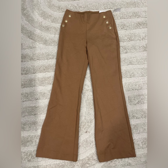 Chico's stylish wide leg  Pants, Size us 2 Creme Coffee, NWT - Picture 7 of 7